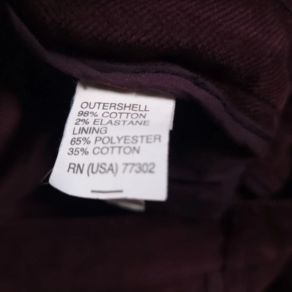 Zara Basic Women's Corduroy Skinny Pants‎ Burgundy Size 4